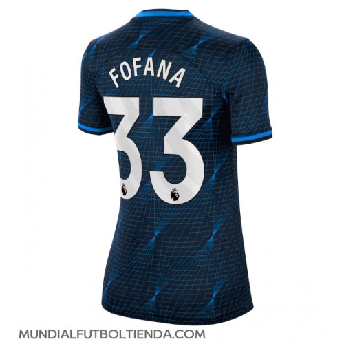 Camiseta Chelsea Wesley Fofana #33 Segunda Equipación Replica 2023-24 para mujer mangas cortas